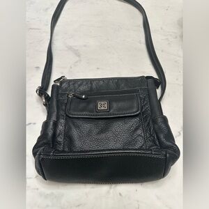 Giani Bernini Black Textured Crossbody Bag